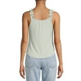 thumbnail image 3 of No Boundaries Juniors Rib Button Front Tank Top, 3 of 5