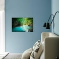 thumbnail image 2 of Jungle Landscape with Flowing Turquoise Water of Erawan Cascade Waterfall at Deep Tropical Rain For, Scenic Unframed Photographic Print Wall Art by Perfect Lazybones Sold by ArtCom, 2 of 4