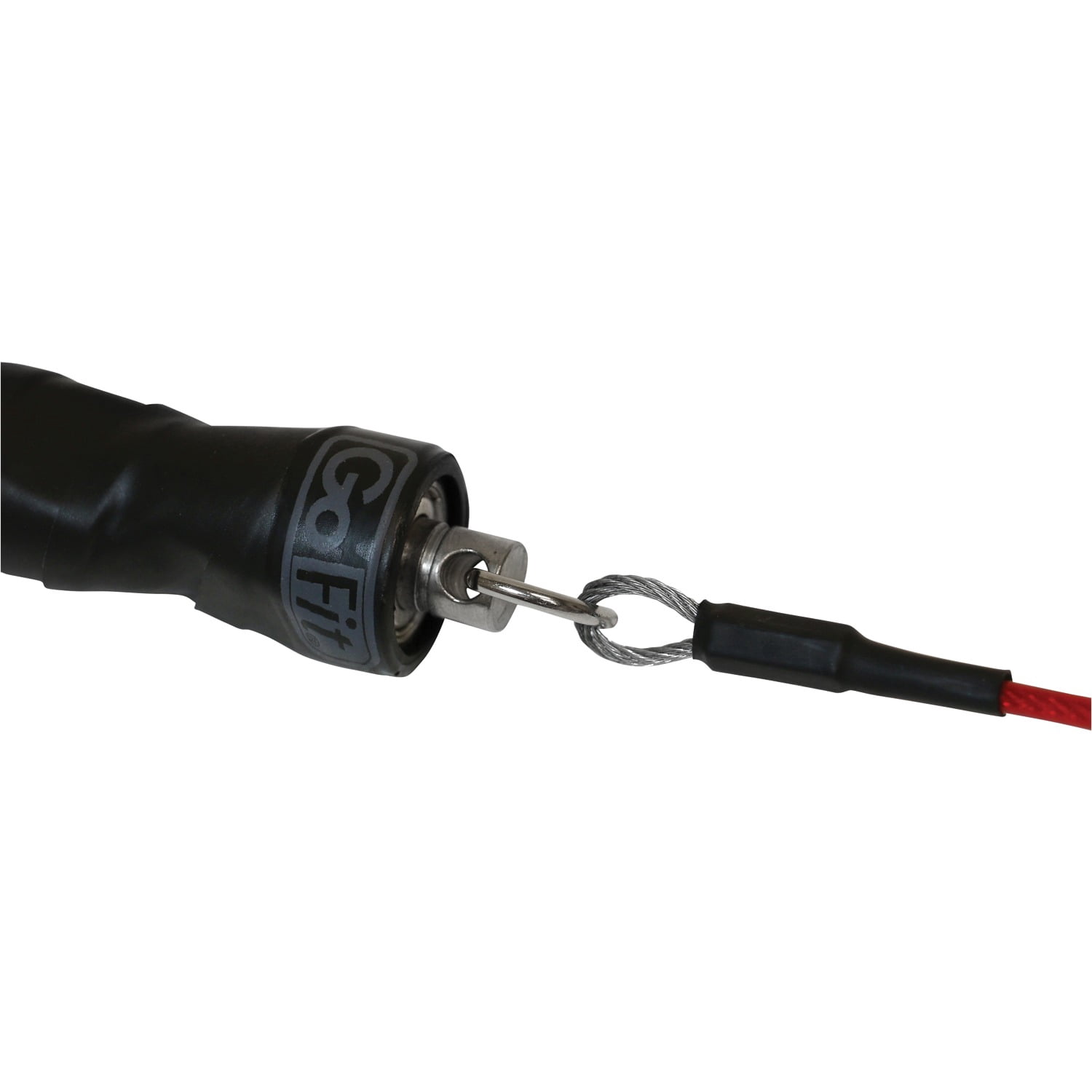 GoFit 9' Pro Cable Jump Rope with Padded Contour Grip Handles- Red