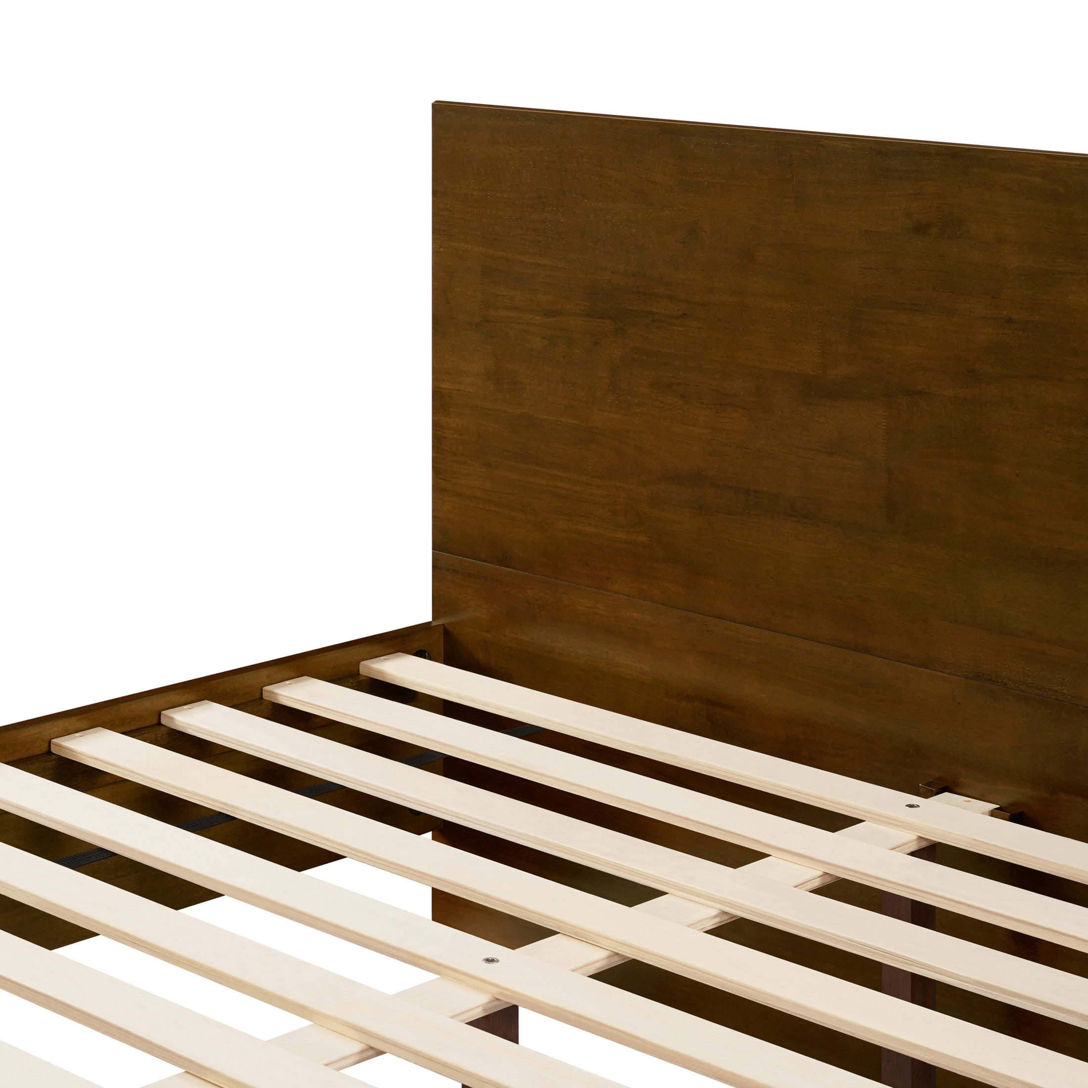 Christopher Knight Home Solid Wood Platform Bed Frame with Footboard Storage Space, Queen, Walnut