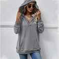 thumbnail image 4 of RYDCOT Tunic Sweatshirts to Wear with Leggings Long Sleeve Plain Sweatshirts for Women Loose Fit Hoodie Pocket Fall and Winter Tops Blouses Clearance, 4 of 5