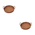 thumbnail image 3 of Inteprter Bandeja tejida, bandejas de almacenamiento, de fruta para pan, cesta de almacenamiento de cocina Retro portátil, gran capacidad para Type2 NO2, 3 of 6