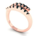 thumbnail image 2 of 0.44 ct Brilliant Round Cut Natural London Blue Topaz 18K Rose Gold Band SZ 6.75, 2 of 6