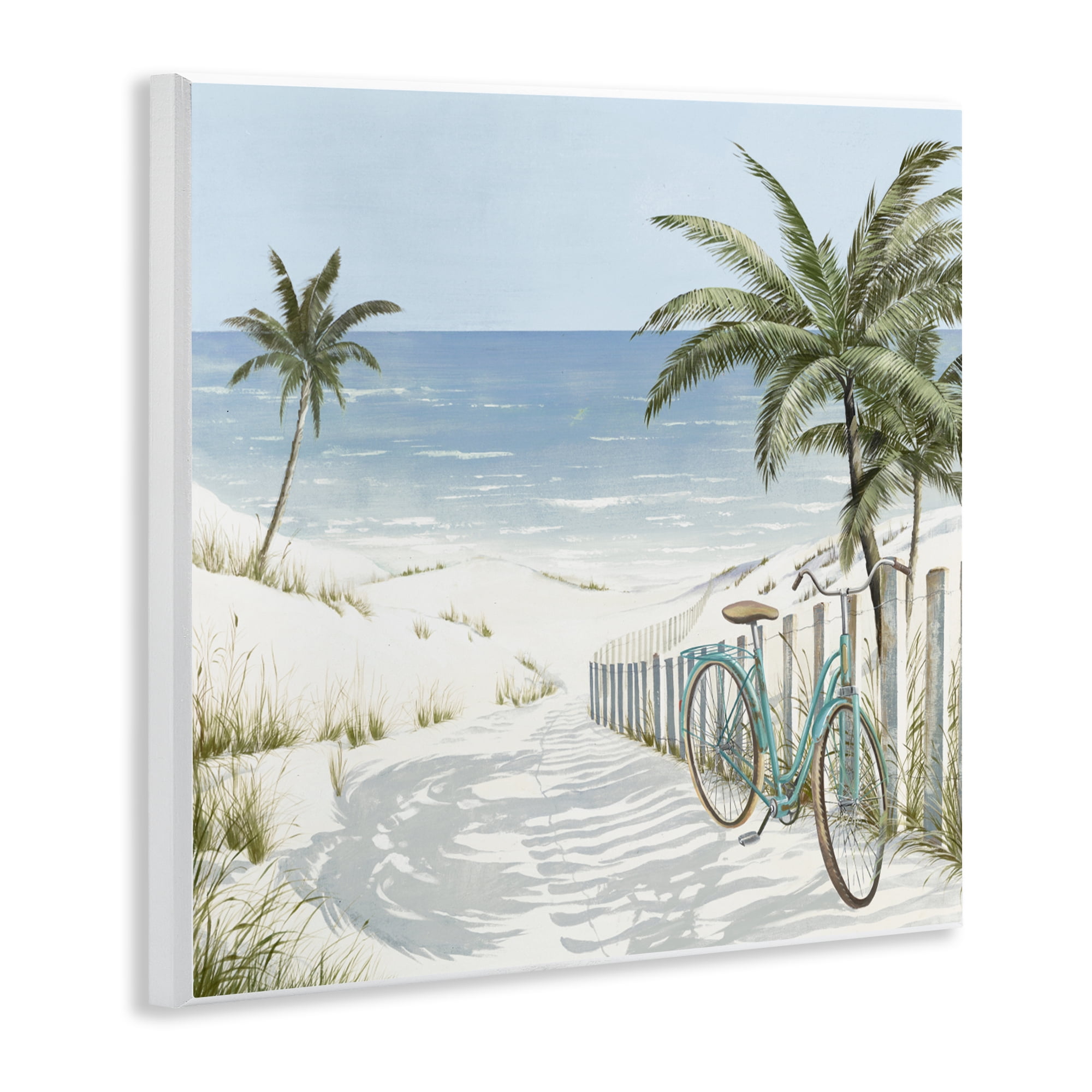 Stupell Industries Beach Bike Coastal Scene Wall Plaque Art, design by Lorenzo Collective