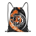 thumbnail image 1 of Bolsa clásica con cordón de los Bengals, plegable, para deportes, fitness, unisex, para viajes y deportes de playa, tamaño mediano, 1 of 8