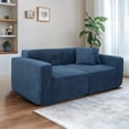 thumbnail image 3 of The Teddy Velvet Sofa - Full Foam 3-Seat Compression & Soft Polyester Cushion - Wide Seating for Small Volume, 3 of 23