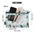 thumbnail image 4 of FORMRS 2 Pack Pencil Pouch for 3 Ring Binder with Clear Window Zipper Pen Case Stationery Organizer, Swimming Otters Pattern, 4 of 6