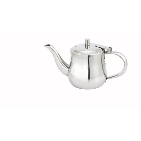 Stainless Steel Gooseneck Teapot - Winco Stainless Steel Gooseneck Teapot Server, 5.5