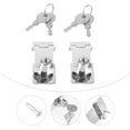 thumbnail image 4 of Monyance Hasp Lock with Keys Hasp Keyed Lock Safety Door Latches Locks Knob Locking Gate Cabinet Metal Security Keys Small Replacement Latch Catch(3.15X1.3X1.18Inches), 4 of 10