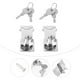thumbnail image 5 of GOOHOCHY 2 conjuntos Locks con llave con llave de acero inoxidable de acero inoxidable cerraduras de gabinete de bloqueo con llaves para el hogar, 5 of 7