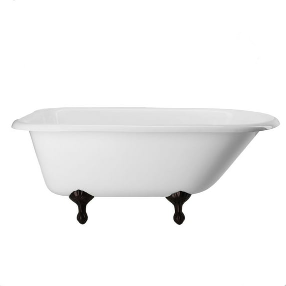 Heritage 67 Inch Cast Iron Classic Clawfoot Tub - Rim Faucet Drillings