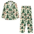 thumbnail image 6 of FOR U DESIGNS Christmas Tree Pajama Sets for Women 2 Piece Button Down Long Sleeve Button Up Pajamas Long V-neck for Women Size 2XL Jogger Loungewear with Pockets, 6 of 7