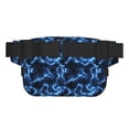 thumbnail image 3 of Balery Blue Lightning Mochila Cinturón para Mujeres y Hombres, Bolsa de Cintura Impermeable de Doble Capa con Correa, 3 of 9