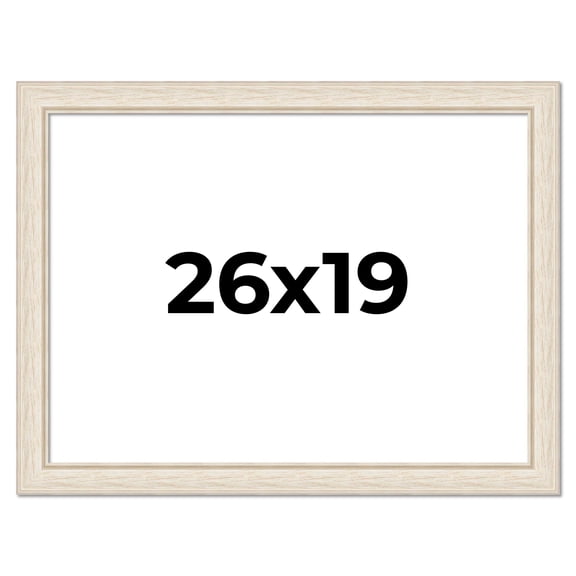 26x19 Frame White Real Wood Picture Frame Width 1.75 inches | Interior Frame Depth 0.5 inches |