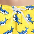 thumbnail image 5 of FINALGANG Boys 2 in 1 Swim Trunks Kids Shark Print Quick Dry Beach Shorts With Stretchy Slim Fit Liner Casual Swimwear For Pool Beach Activities Yellow 7 Years, 5 of 6