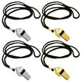 thumbnail image 1 of EeaseCA 4Pcs Safety Whistle with Lanyard Professional Camping Whistle Multi-function Survival Whistle, 1 of 7