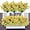 Yellow, variant on ZOELNIC 12 Bundles Artificial Fake Flowers Outdoors, Realistic UV Resistant Faux Plants with Silk Flowers for Outside Planters Window Box Front Porch Summer Decoration