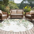 thumbnail image 4 of Large Round Rug 8Ft Washable Non-Slip, Green Eucalyptus Leaves Circle Area Rugs for Living Room Bedroom, Spring Floral Weeping Farmhouse Indoor Floor Mats Carpet Runner for Home Decor, 4 of 8