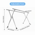 thumbnail image 4 of Joybos 63 inches Clothes Drying Rack,Foldable Space Saving Laundry Drying Rack Stainless Steel, Indoor Outdoor with 20 Windproof Hooks and 12 Clips, 4 of 5