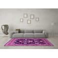 thumbnail image 3 of Ahgly Company Indoor Square Oriental Pink Industrial Area Rugs, 3' Square, 3 of 4