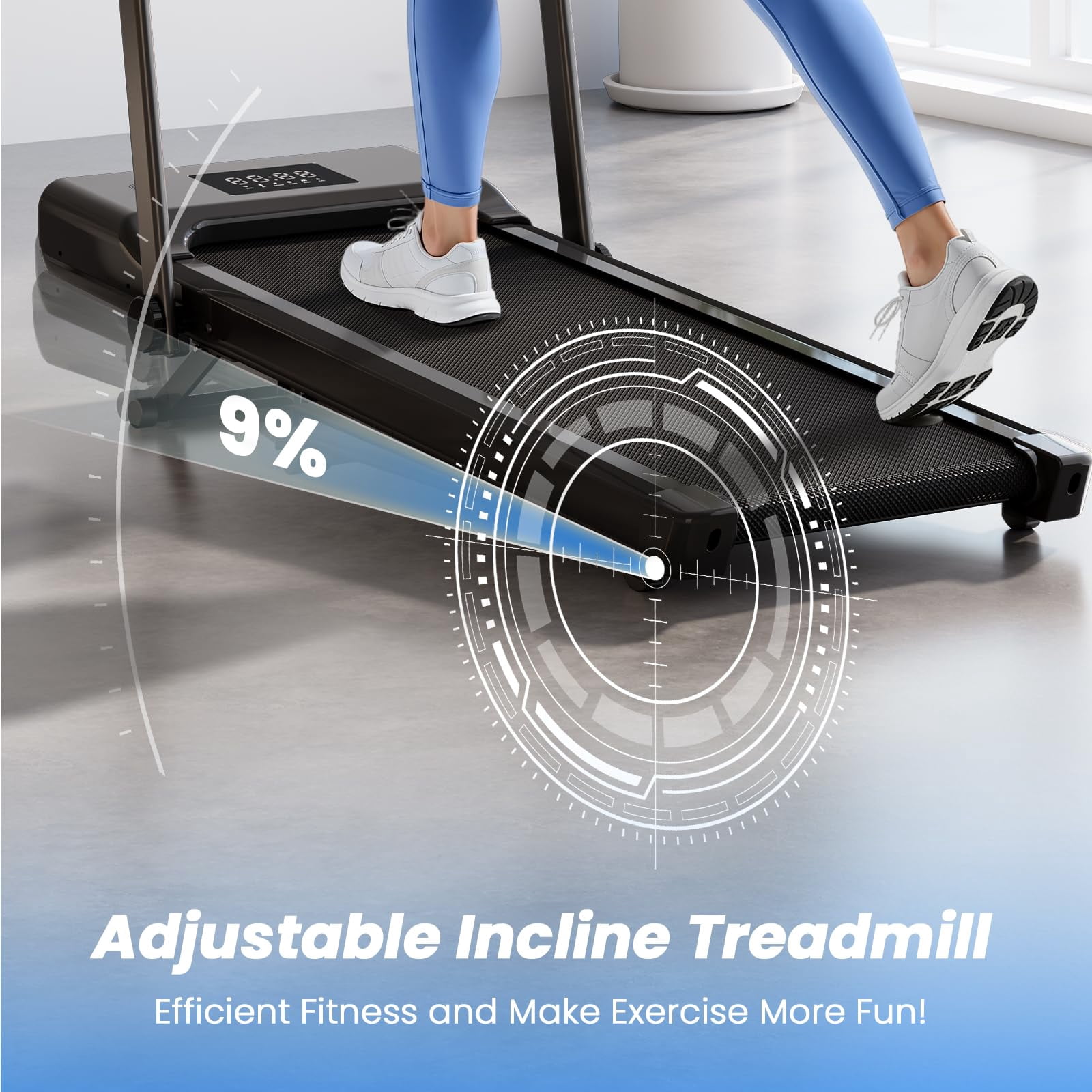 Folding Treadmill for Home,3 in 1 Under Desk Treadmill for Home&Office,Speed Range 7.5mph,300lbs Weight Capacity