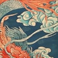 thumbnail image 6 of HAOXIT Dragon Round Tablecloth Navy Table Cloth Round Cover Waterproof Table Decor for Kitchen Daily Dinning Party Table 31-35, 6 of 8