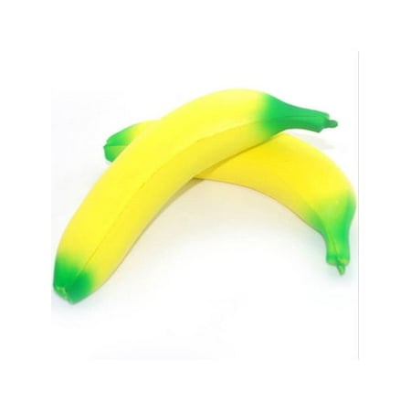 Squeeze Set - Jumbo Squishy Banana Scented Slow Rising Squeeze Toy Phone Strap Decoration Gift