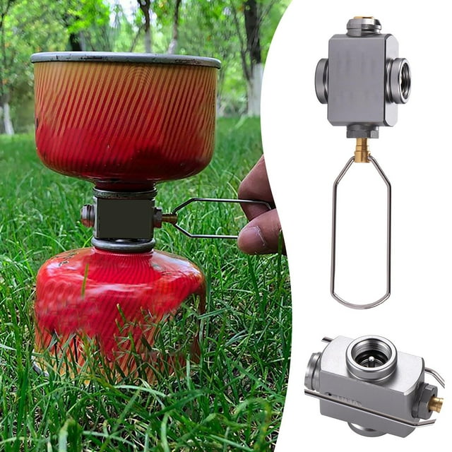 Adaptateur Universel pour Canister de Camping pour Transfert Haute Pression - Carburant Efficace de Plusieurs Bouteilles à une pour Camping en Plein Air et Randonnée