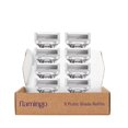 thumbnail image 1 of Flamingo Women's Pubic Razor Refill Cartridges - Intimate Razor Refill for Women - Safe for Sensitive Skin - Multi-Blade Head Replacements - Dermatologist & Gynecologist Tested - 8 Count, 1 of 7