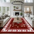 thumbnail image 4 of Happy Valentine's Day Truck Washable Area Rug 6 x 9 ft Red Love Romantic, Soft Non Slip Rugs Stain Repellent Indoor Felt Carpet for Living Dining Room Bedroom Home Office, 4 of 9