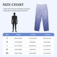 thumbnail image 4 of Picia Glittering Blue Purple Mens Soft Woven Cotton Elastic Waistband Sleep Pajama Pant Lounge Sleep Pant With Pockets And Drawstring-Large, 4 of 9