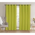 thumbnail image 1 of Neil Blackout Energy Saving Window Curtain Grommet Panels 52 in. W x 63 in. L, Set of 2 Panels - Green, 1 of 6