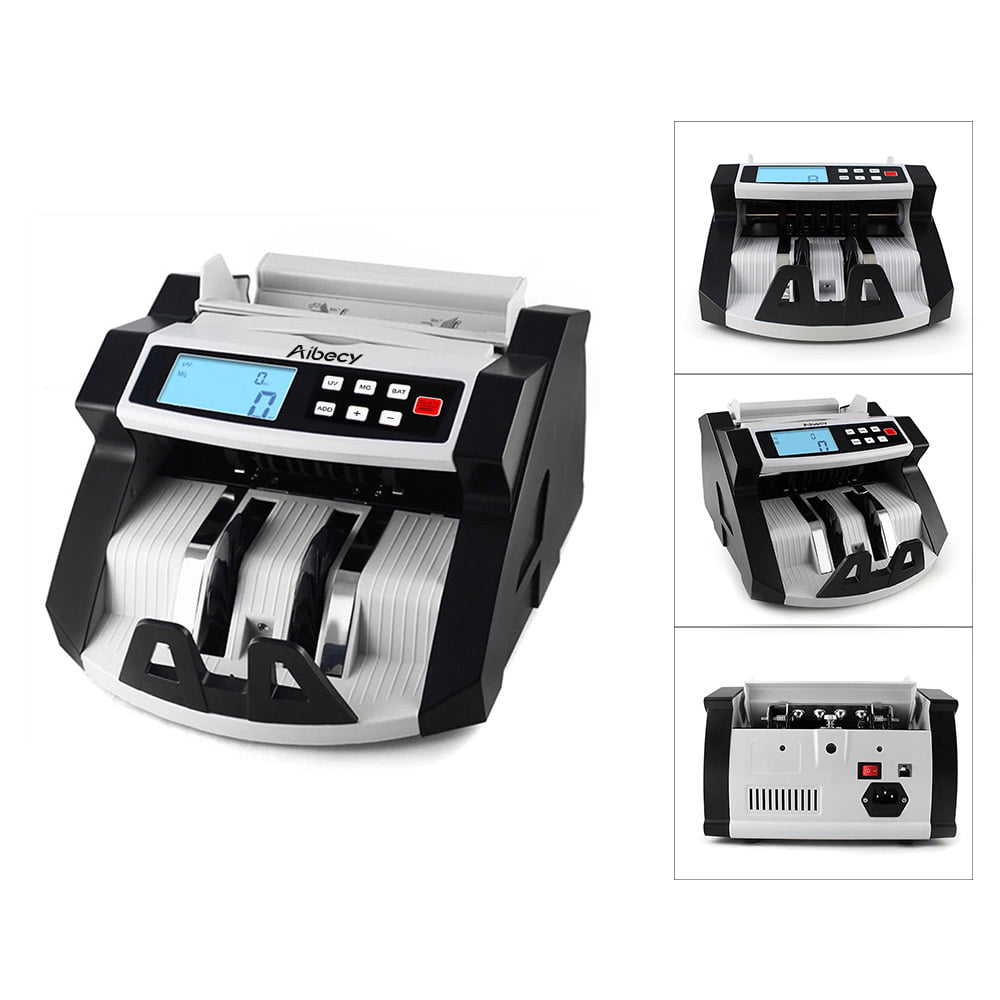 Bank Note Currency Counter Count Detector Money Fast Banknote Pound Cash Machine Black