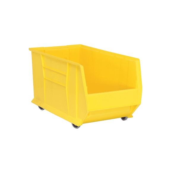 Quantum Storage Systems 239511RD Mobile Hulk Plastic Stacking Bin, Red - 16.5 x 29.87 x 15 in.