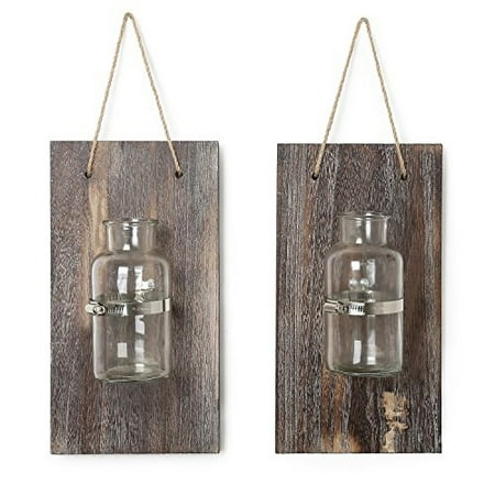 california cade electronic mason jars-rustic wall decor-home decor-vintage decorative wall sconces for artificial plant or anything (2, 12.8x6.8)