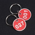 thumbnail image 3 of Dalidasy 30 Key Ring Label, Metal, Storage Label, Aluminum Plate, Plate, Used To Wear Pendant ( Red, 1- 30 ), 3 of 10