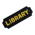 thumbnail image 4 of Placa de instrucciones negra para puerta de jardín BIBLIOTECA, 4 of 9