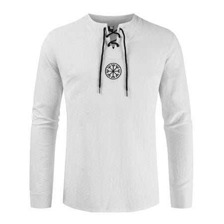 Cotton Linen Shirt Henley Tops 