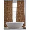 thumbnail image 5 of Brown Coffee Sheer Curtains 84 Inch Length 2 Panels Set, Farmhouses Vintage Cup Plants Text Art Voile Window Treatment Rod Pocket Curtains Sheers Drapes for Bedroom/Living Room/Kitchen 52"x84"x2, 5 of 7