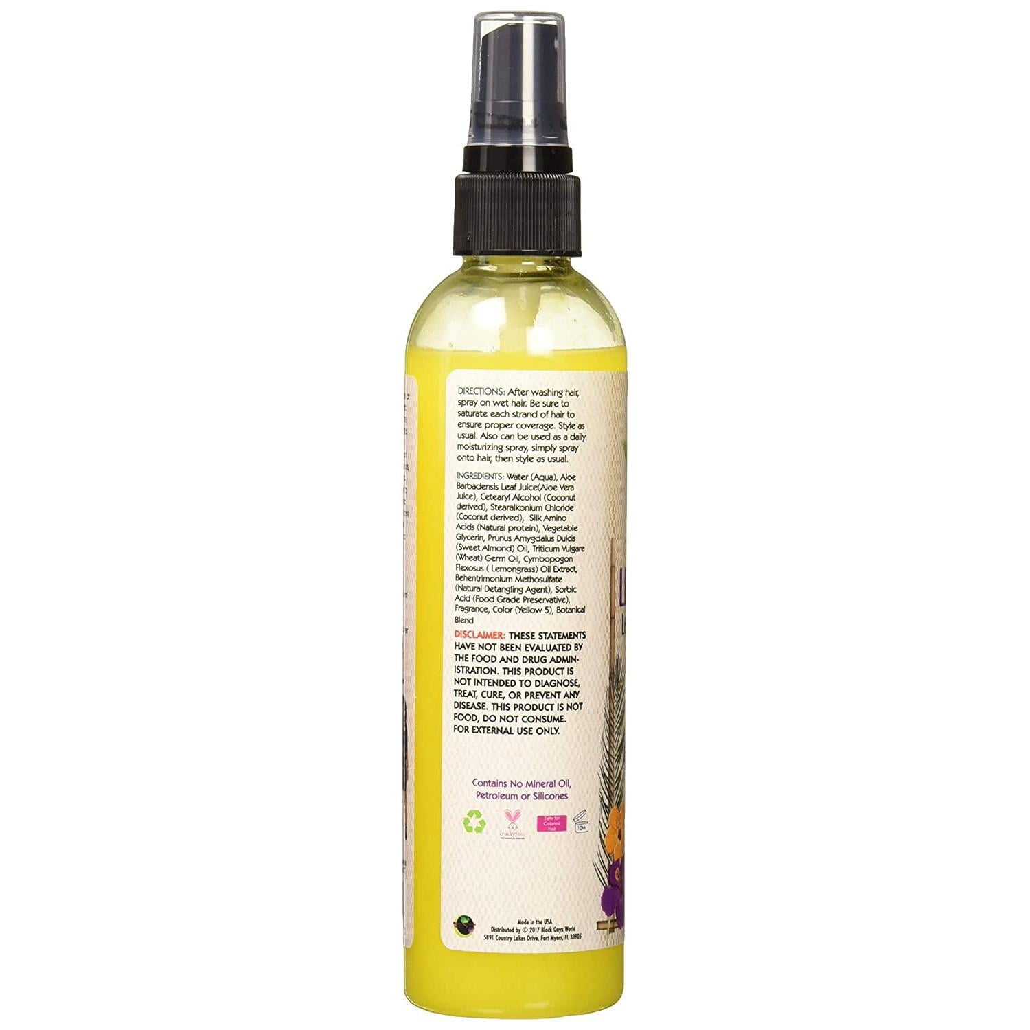 Alikay Naturals Lemongrass Leave-In Conditioner, 8 Oz, Pack of 2