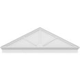 thumbnail image 3 of Ekena Millwork 74"W x 25-3/8"H x 2-3/4"P (Pitch 6/12) Peaked Cap 3 Spoke Architectural Grade PVC Combination Pediment, 3 of 8