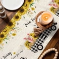 thumbnail image 3 of Cute Pig Table Runner - 36 Inch Long County Sunflowers Truck Farmhouse Black White Plaid Cotton and Linen Blended Dress Scarves Farmhouse Table Runner for Kitchen Dining, Coffee Table, 13" x 36", 3 of 8