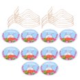 thumbnail image 2 of Wood Hanging Sign, 10pcs Durable Wooden Round Crafts Beautiful  For DIY Gifts For Home Decoration, 2 of 8