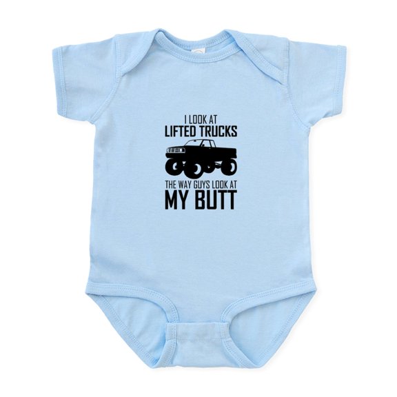 CafePress - Lifted Trucks Body Suit - Baby Light Bodysuit, Size Newborn - 24 Months