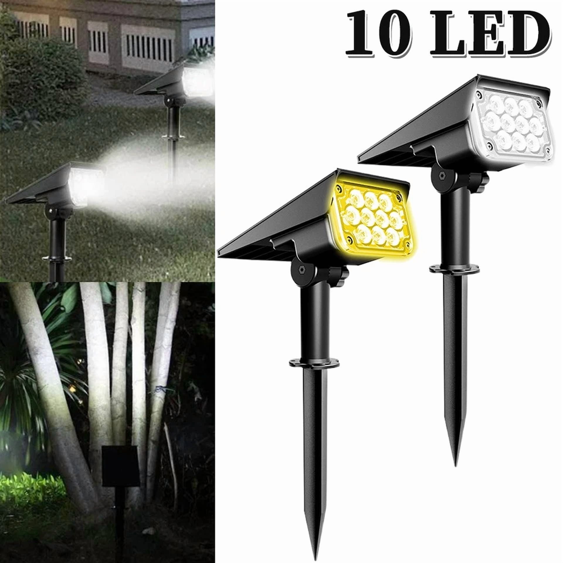 PURELY- 10Led Solar Spotlights Landscape Lights Outdoor Garden Pathway Lamp-White Light