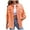 Orange, variant on LEAVINGSUO Cardigans for Women Womens Tops Women's Fashion Long-Sleeved Denim Jacket with Burrs and Holes