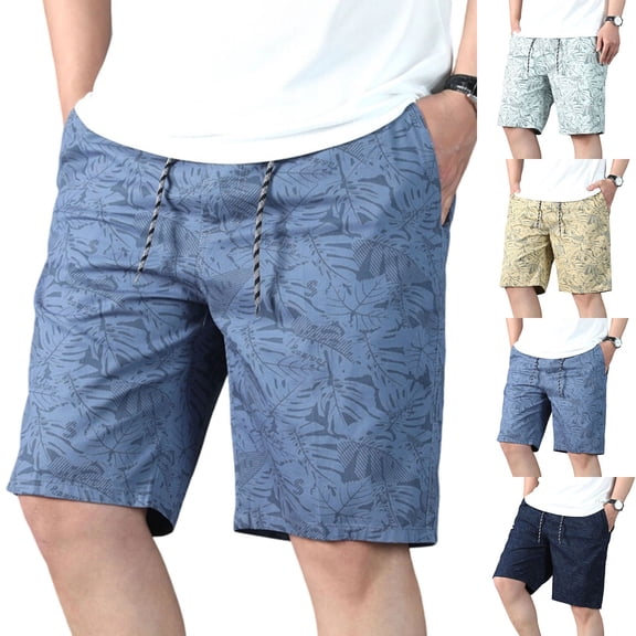 SGFCWSX Men Cargo Shorts Casual,Relaxed Summer Outdoor Lightweight Shorts with Pockets Dark Blue L
