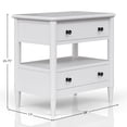 thumbnail image 5 of Newboti Furniture Open Nightstand White Finish With 2 Drawers 36309, 5 of 8