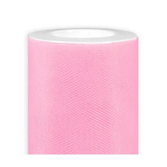 3" Wide Medium Pink Tulle Fabric - 25 Yards