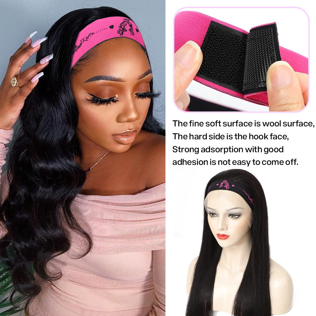 3 Pcs Band Elastic Bands For Wig Band For Edges Elastic Band For Lace  Frontal Melt Lace Melting Band For Wigs Adjustable Wig Bands For Keeping  Wigs In Place Edge Wrap To